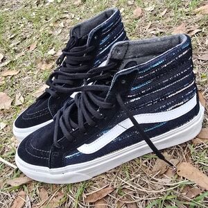 Vans woven high top sneakers